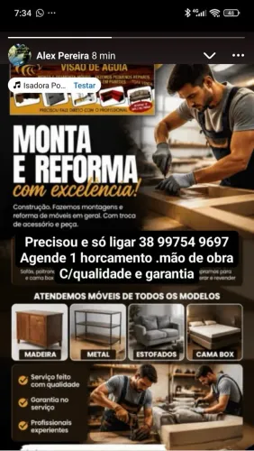 Montagem e reforma de moveis