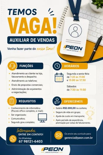 Auxiliar de vendas