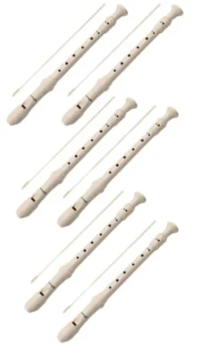 Kit Com 6 Flautas Doce Tennessee Liverpool Germânica - VOLTA AS AULAS