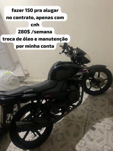 ALUGO MOTO FAZER 150 PARTIDA ELETRICA SEM CALÇÃO
