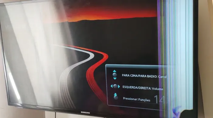 TV Samsung com defeito
