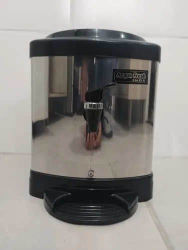 Suporte para galão de água Acqua fresh inox com cuba de barro ( Água Fresca!)