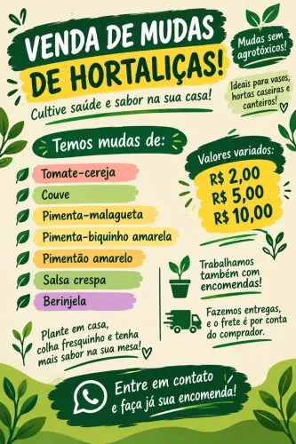 MUDAS DE HORTALIÇAS