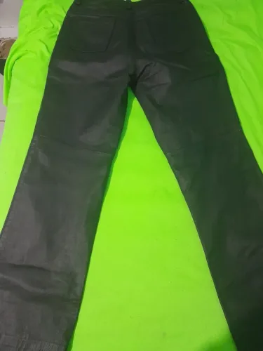 calça de couro legítimo 