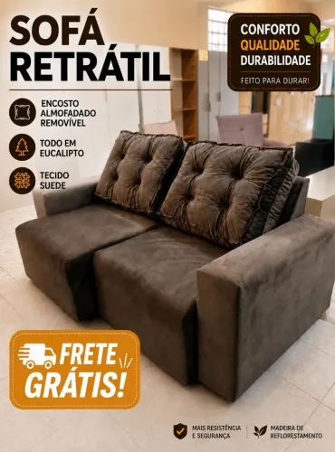 Preço bom Demais!!Lindo Sofá Retrátil, Aproveite!!
