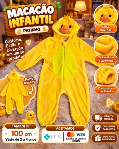Macacão e Pijama infantil 2 a 4 anos 100 cm