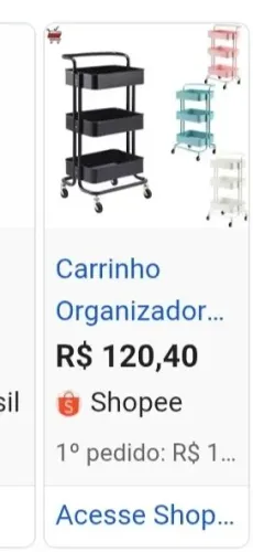 Carrinho auxiliar de cílios