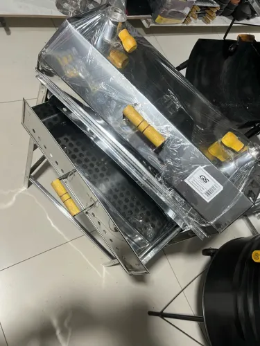 Churrasqueira inox grande bafao 2 abafador para costela pés alto