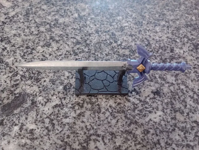 Kit mini espadas decorativas geek RPG fantasia medieval + suportes