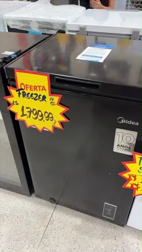 FREEZER HORIZ.100L MIDEA FLEXBEER PRETO 220V