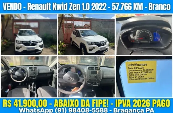 Renault Kwid Zen 1.0 Flex 12V 5P Mec. 2022