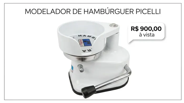 Modelador de hambúrguer Manual Picelli 
