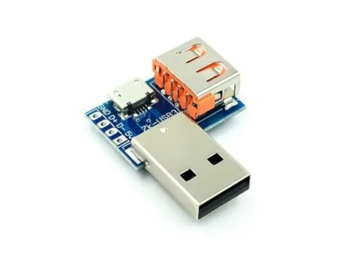 COD-AM449 Conector usb tipo-c, transferência para micro usb fêmea 2.54-3p 