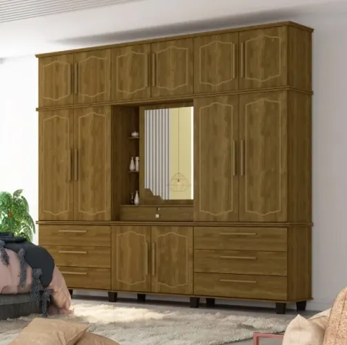Roupeiro Ônix Triplex Capelinha com Corrediças Telescópicas! Frete + Montagem Grátis