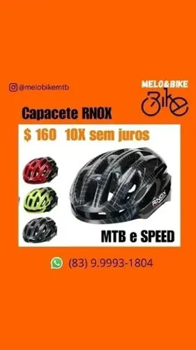 Capacete RNOX para MTB e SPEED com regulagem universal 