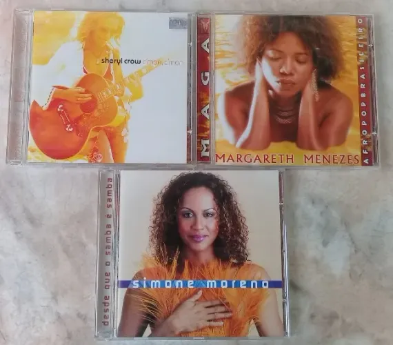 margareth menezes/simone moreno/sheryl crow-3 cds(pacote)