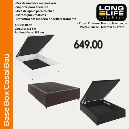 Base box casal baú _entrega rápida 