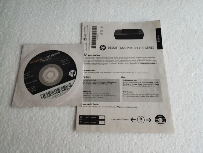 Manual e Cd de Instalação Impressora Deskjet 1000