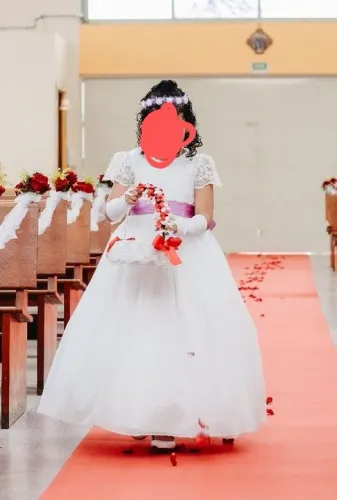 Vestido De Daminha 7/9 anos