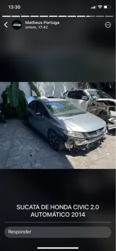 Honda civic peças sucata original g9 ?