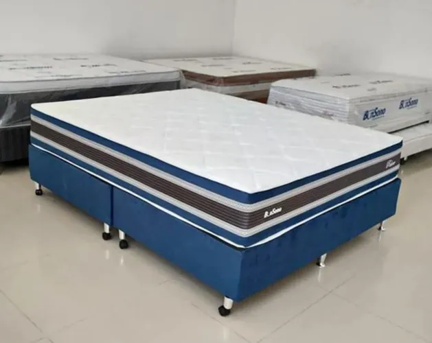 ?PROMOÇÃO?conjunto box QUEEN bon sono molas ensacadas palace