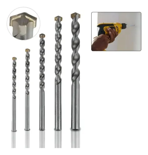 Kit Jogo 5 Brocas Para Concreto, Piso, Parede 4 a 10mm