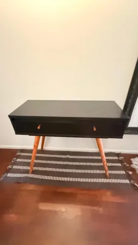 Aparador  preto Vintage 2 gavetas