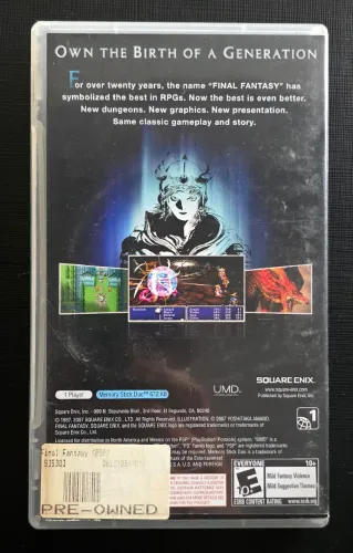 Jogo Final Fantasy para PSP