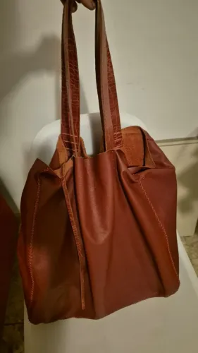 Bolsa de Couro legítimo da CARTOLERIA (vermelho)