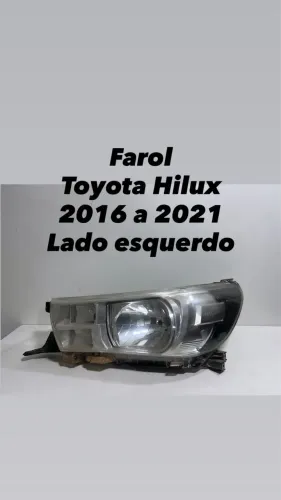 Farol Toyota Hilux 2016-2021 - Lado Esquerdo