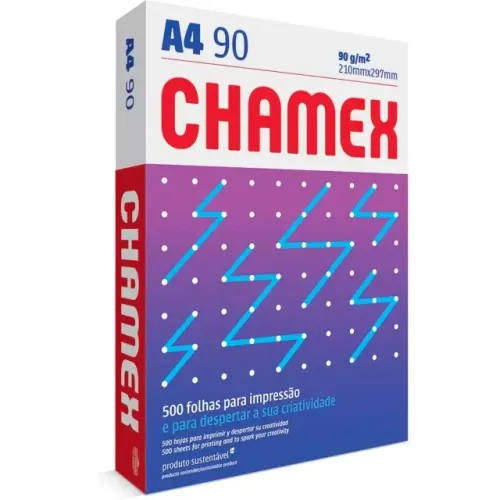 Chamex Papel A4, 210 x 297 mm, 90g, Pacote 500 Folhas, Branco Sulfite