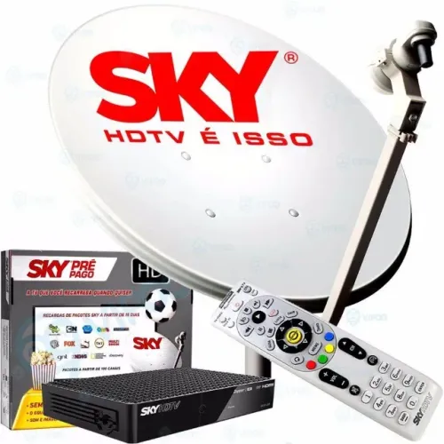 Kit Completo Antena Sky Nova + Aparelho | Instalação Rápida + Frete Grátis | R$220