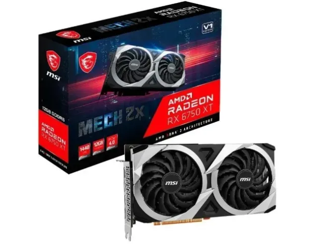 Placa De Vídeo RX 6750 XT Mech 2x 12G V1 Radeon, 12GB, GDDR6, Freesync, Dual Fan