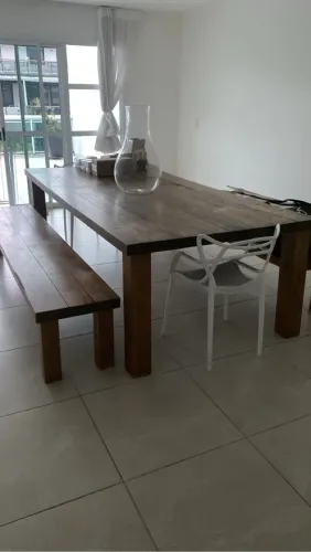 Mesa de Jantar Madeira Rústica da Sierra - já desmontada.