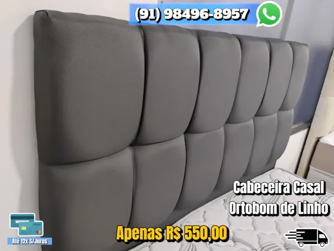 Cabeceira Casal Ortobom de Linho