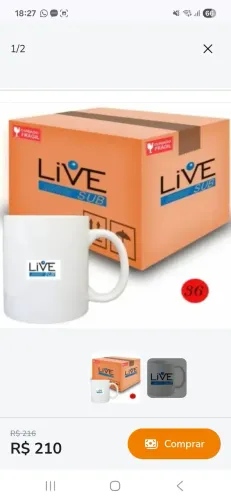 Canecas Brancas Live