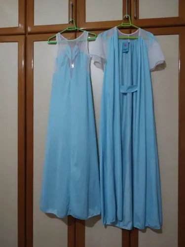 Conjunto camisola e penhoar longos
