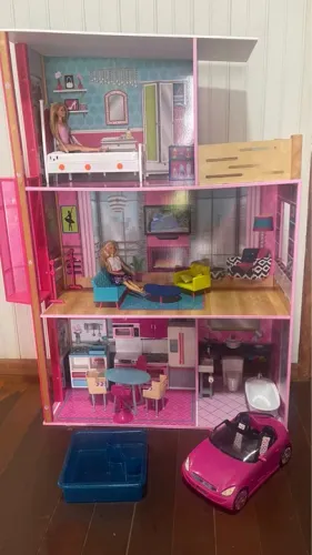 Casa de Bonecas Barbie - 3 Andares - Completa!