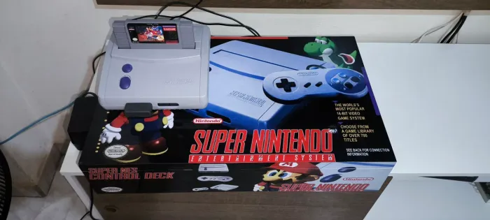 Super Nintendo completo para colecionador.