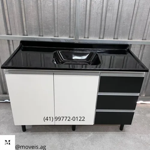 Armário de Cozinha com Pia 1.20