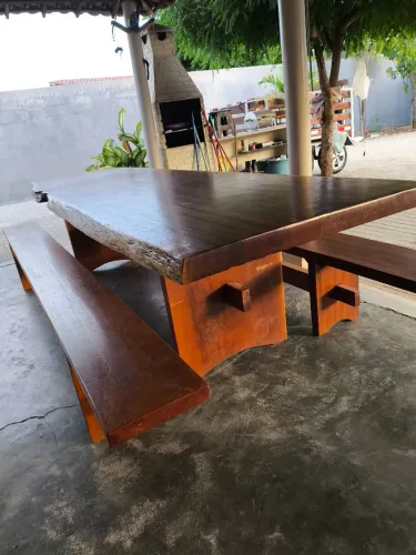 Vendo mesa madeira de 3.40 metros e 40cm 
