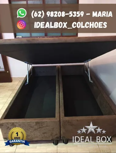 Cama Box Baú Casal Bipartido 138x188 - Conforto e Organização