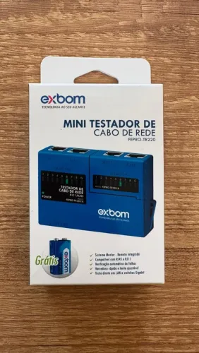 Mini Testador De Cabo De Internet Rj45 e Rj11 ( Acompanha Bateria )