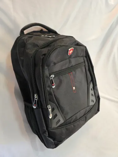 Mochila Swiss Move Viagem Escolar/Trabalho Preta com Design Moderno