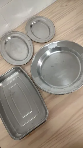 Conjunto de travessas de aço inox