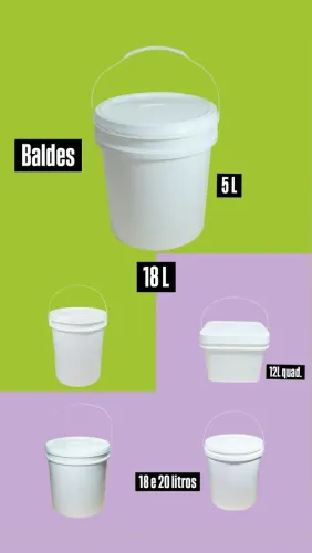 Baldes Plásticos de Diversas Capacidades