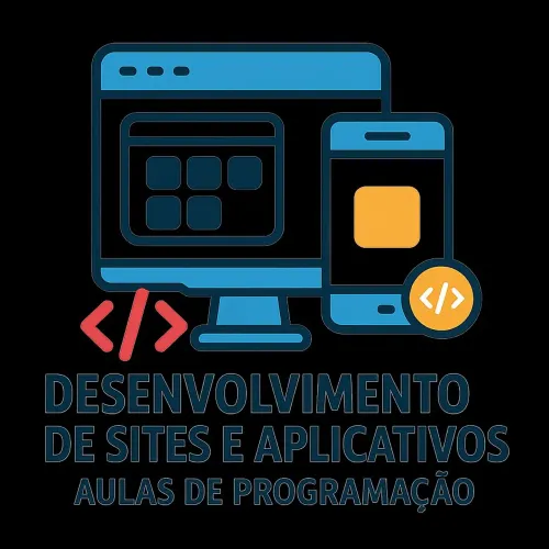 Aulas de programação, desenvolvimento de sites e aplicativos.