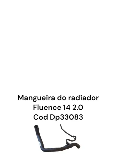 Mangueira Do Radiador Fluence 14 2.0 Cod Dp33083