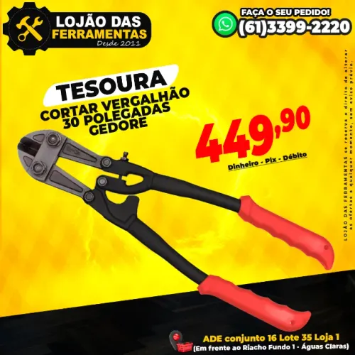 Tesoura Cortar Vergalhão 30 Polegadas Gedore