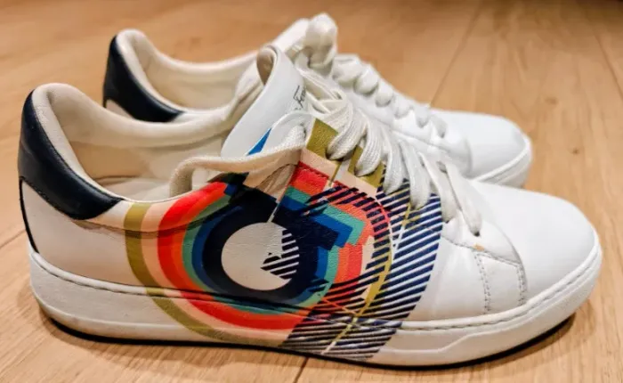 Tênis Salvatore Ferragamo Becker Leather Sneaker Couro Original - Tam 37,5 BR (6 1/2 M)